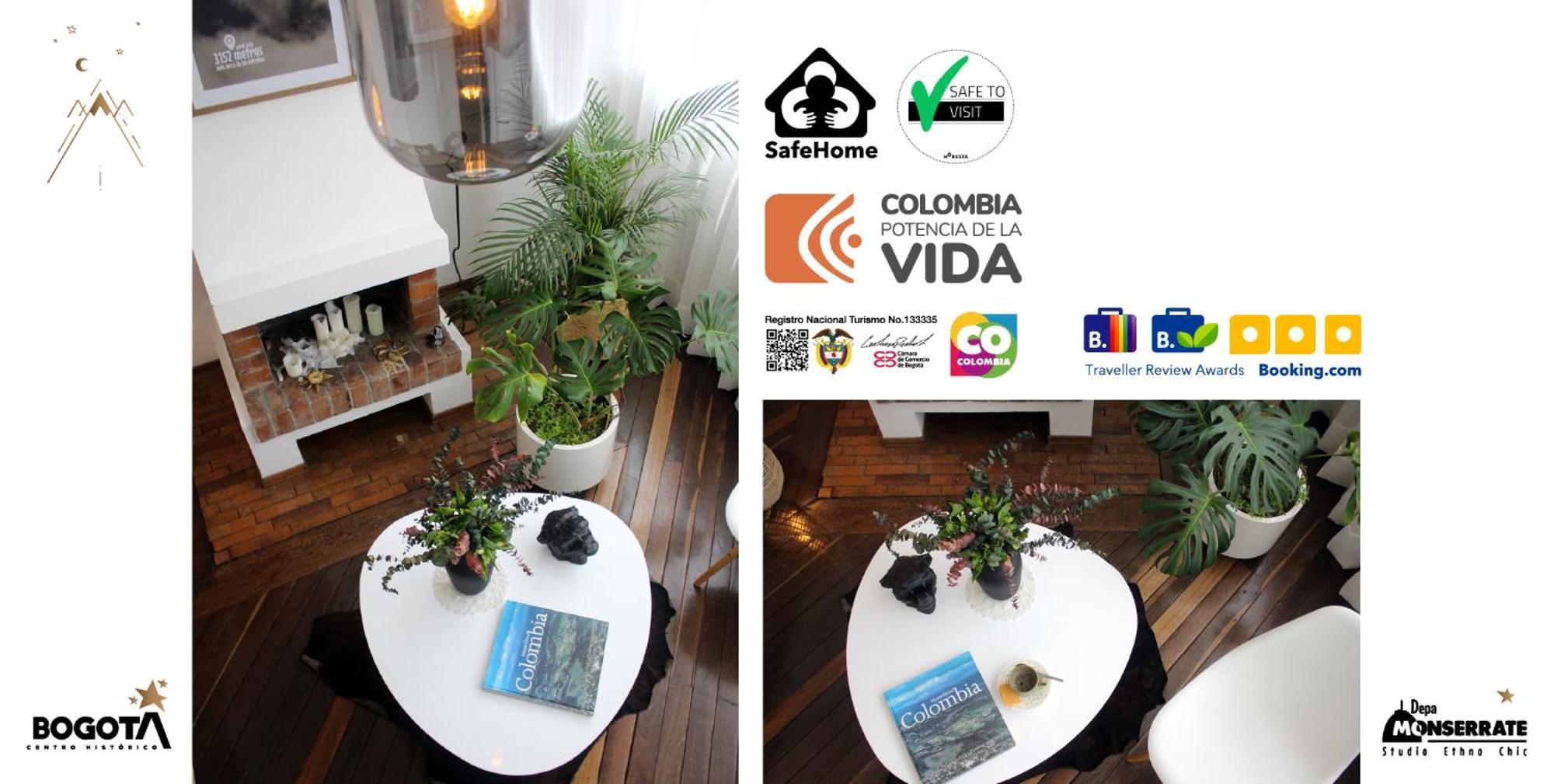 Depa Monserrate - Charming Historic Nest With Breathtaking Mountain Views - Apartaestudio Bogotá Extérieur photo